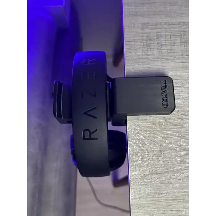 Premium Siyah Masa Kenarı Kulaklık Standı – Shadow Edition | Kaydırmaz Keçeli, Ergonomik ve Güçlendirilmiş