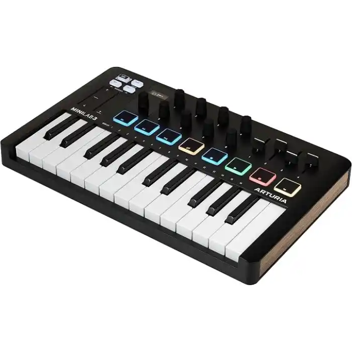 Arturia Minilab 3 Black, Klavye, Siyah Beyaz