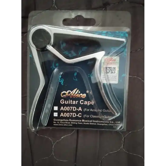 Alice A007D-C Gitar Kapo Klasik Mandal Tipi Krom Kelepçe