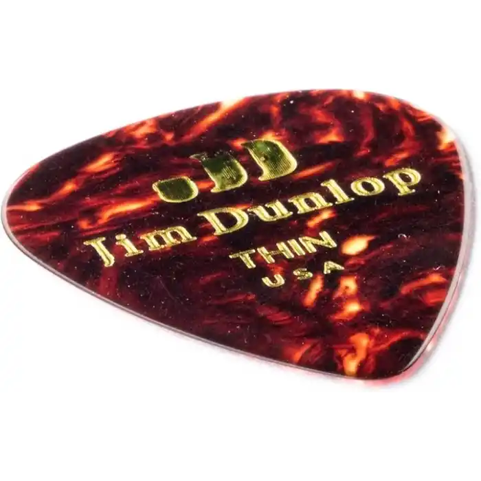 Médiators Jim Dunlop Thin Genuine Selüloit Shell İnce Kese de 72