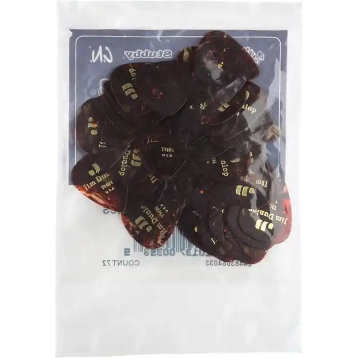 Médiators Jim Dunlop Thin Genuine Selüloit Shell İnce Kese de 72