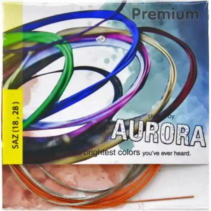 Aurora Premium Kısa Sap Bağlama Teli Profesyonel Bakır Bamlı 0,18