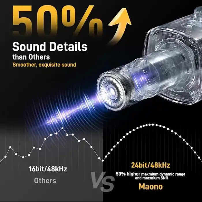 MAONO Yazılımlı XLR/USB Oyun Mikrofonu, Akış Podcast Vokal Kaydı için RGBli Dinamik PC Mikrofonu, Sessiz Düğmeli Bilgisayar Mikrofonu, Kazanç Düğmesi, Ses Kontrolü, Masaüstü Standı PD100X