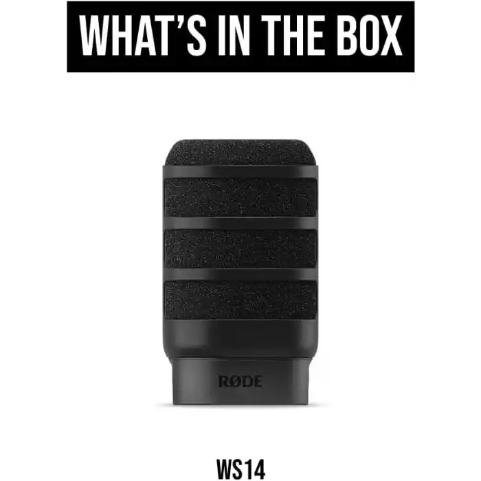RØDE WS14 PodMic ve PodMic USB için Premium Pop Filtresi (Siyah)
