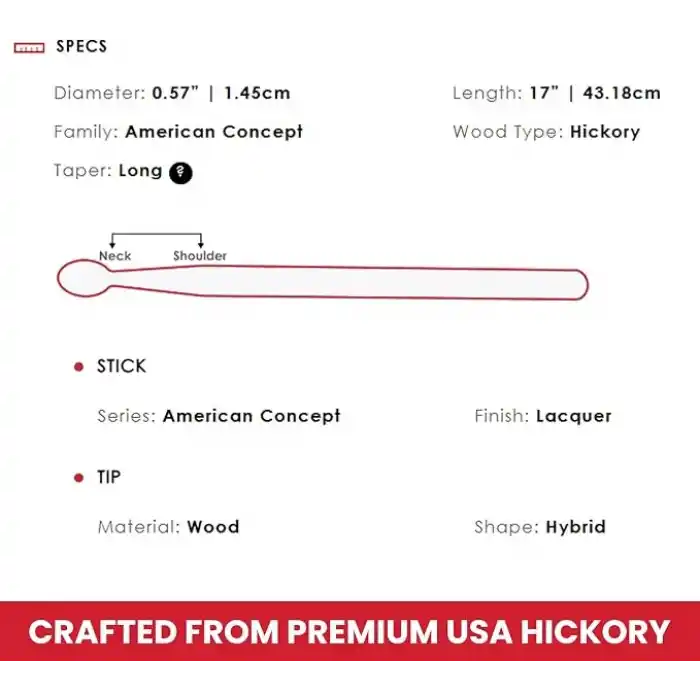 Vic firth Baget (Çift), Ds, Amerıcan Concept Freestyle 5A