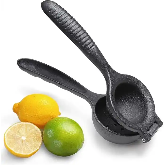 Deconox Döküm Limon Sıkacağı 24 cm, Siyah Metal Büyük Boy Manuel Narenciye Presi, Limon Portakal Nar ve Diğer Narenciyeler İçin El Tipi Meyve Sıkacağı (DÖKÜM LİMON SIKICI)