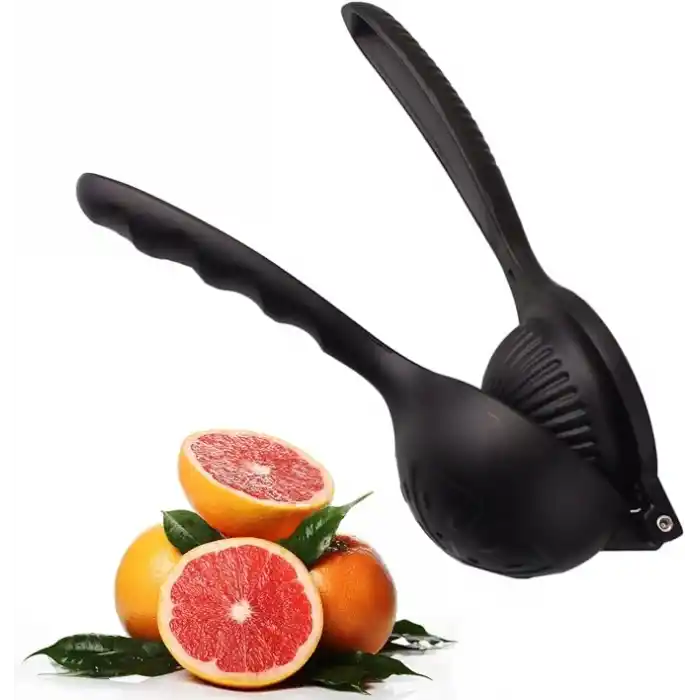 Deconox Döküm Limon Sıkacağı 24 cm, Siyah Metal Büyük Boy Manuel Narenciye Presi, Limon Portakal Nar ve Diğer Narenciyeler İçin El Tipi Meyve Sıkacağı (DÖKÜM LİMON SIKICI)