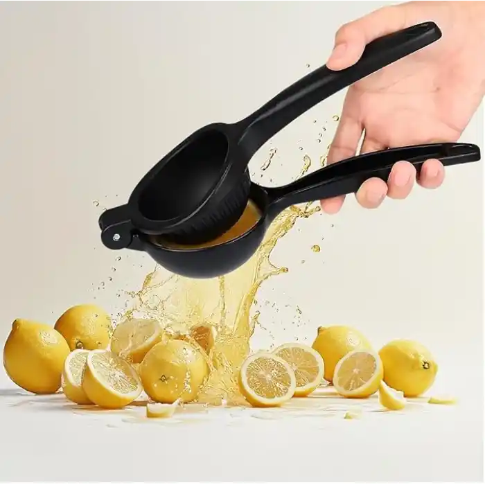 Deconox Döküm Limon Sıkacağı 24 cm, Siyah Metal Büyük Boy Manuel Narenciye Presi, Limon Portakal Nar ve Diğer Narenciyeler İçin El Tipi Meyve Sıkacağı (DÖKÜM LİMON SIKICI)