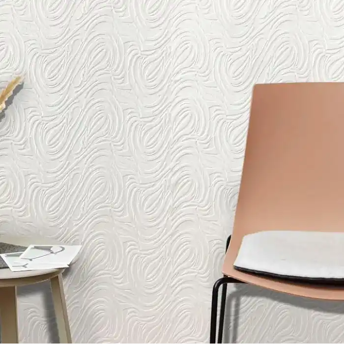 Tink 3D Kendinden Yapışkanlı Duvar Kağıdı Yeni Nesil Akustik Keçe Panel Dalgalı Desen 52x98 cm (Beyaz, 10 Adet 5 m²)