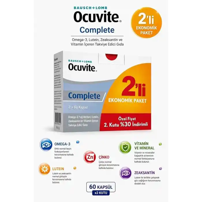 Ocuvite Complete 60 Kapsül - 2li Fırsat Paketi
