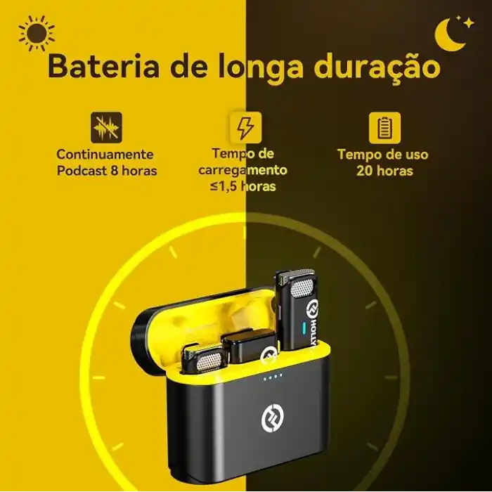 HollyView Hollyland Lark M1 kablosuz yaka mikrofonu, gürültü engelleme özellikli çift kanallı yaka mikrofonu, 199,9 m 8 saat, iPhone kamera YouTube video kaydı, canlı yayın podcast röportajı Vlog ile uyumlu
