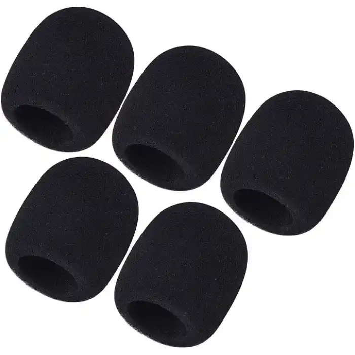 Mudder 5li Paket Köpük Mikrofon Kapağı El Mikrofonu Ön Cam (5li Paket)
