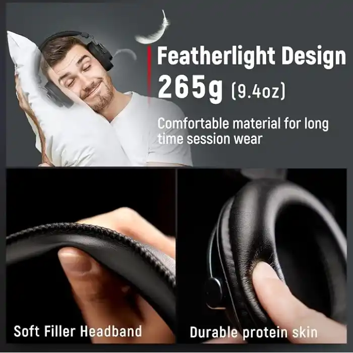 FIFINE Podcast İzleme için Kayıt Üzerinden Kulak Kablolu Kulaklıklar için Stüdyo Monitör Kulaklıklar, Çıkarılabilir Kablolarla Rahat Ekipman Akışı 3,5 mm veya 6,35 mm Jak, Siyah, PC/Mikser-H8