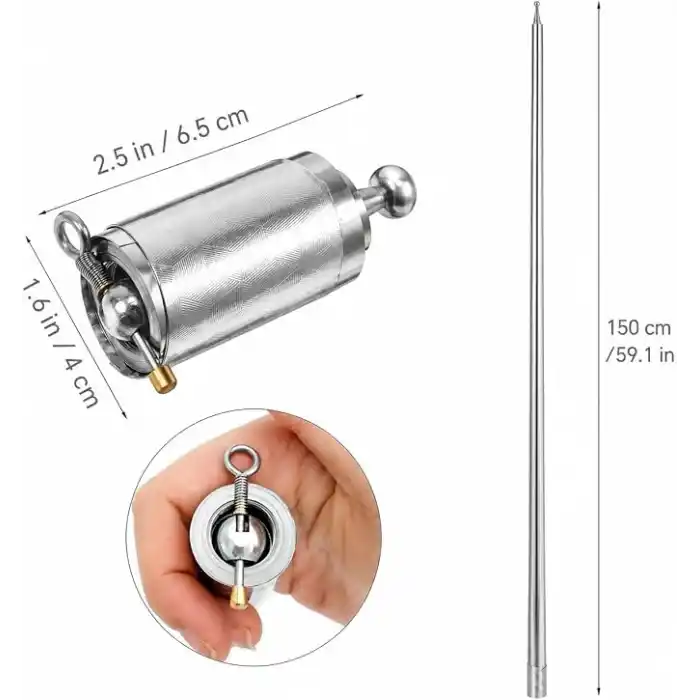 Kyro Tech Profesyonel Teleskopik Sahne Propu 150 cm, Paslanmaz Çelik Dekoratif Gösteri Aksesuarı, Uzatılabilir Performans Çubuğu, Tek Elle Açılır, Tiyatro, Animasyon ve İllüzyon Gösterileri İçin