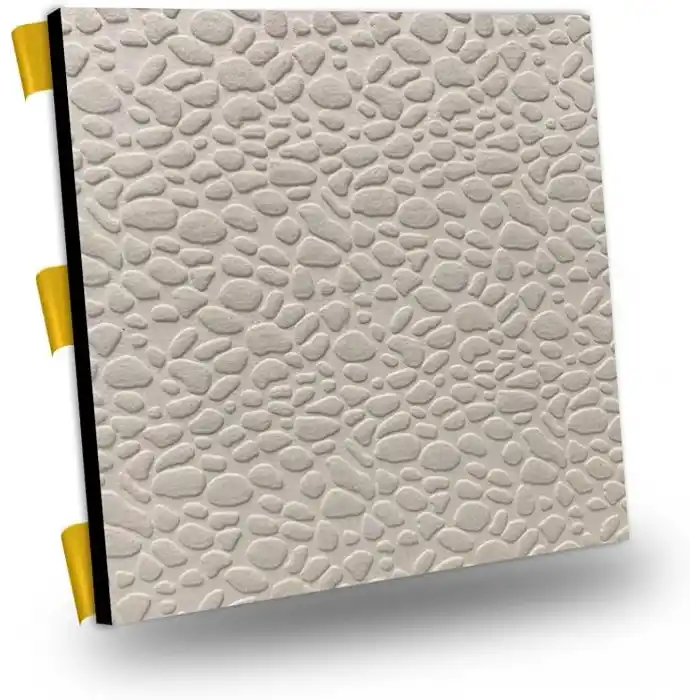 Tink Kendinden Yapışkanlı Akustik Ses ve Isı Yalıtım Paneli Keçe Dekota Leopar Desenli Ekru 49x49 cm (6 Adet (1,44 m²))
