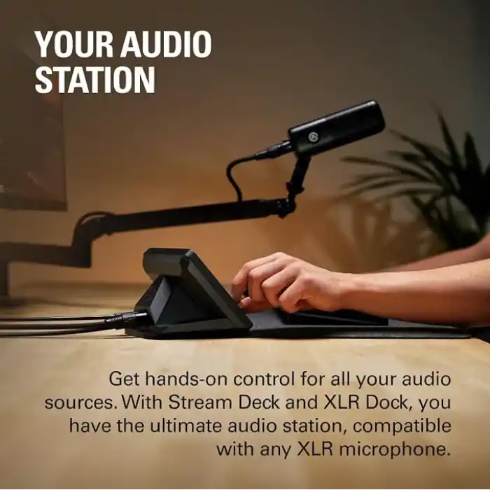 Elgato Stream Deck + XLR ses mikseri, mikrofon arayüzü