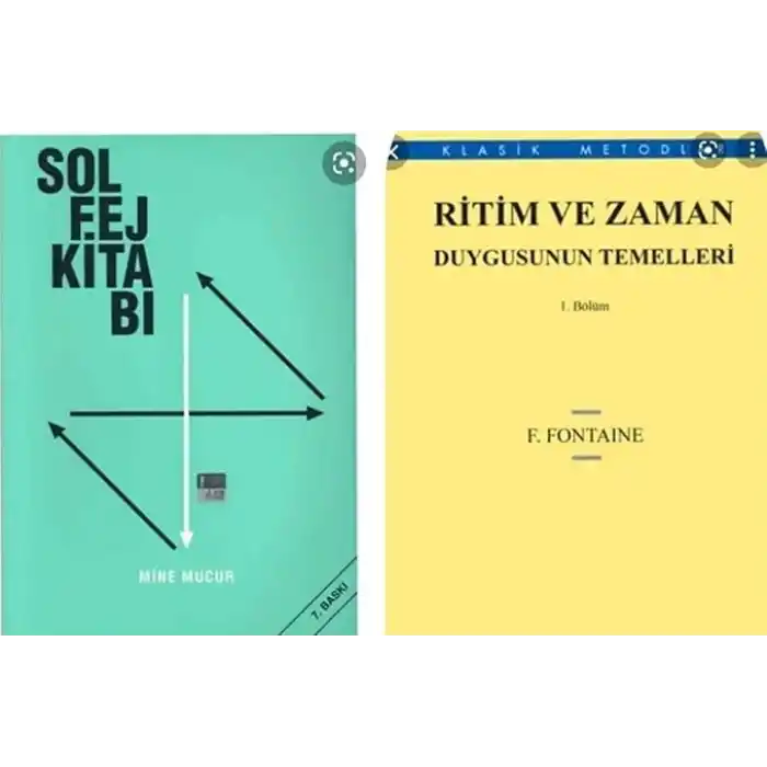 Mine Mucur Solfej Kitabı & Fontaine Ritim ve Zaman Duygusunun Temelleri (2 Kitap Set)