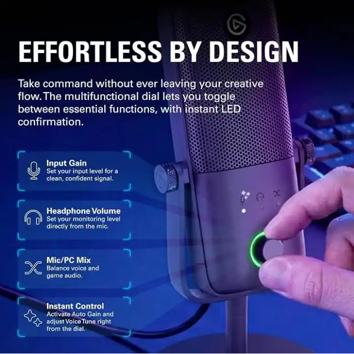 Elgato Dalga:3 MK.2 - Wave FX İşlemcili Akış ve Podcasting için Premium USB Kondenser Mikrofon, Yerleşik DSP, Clipguard 2.0, VST Ekler - PC ve Macte çalışır