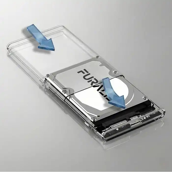 2.5 SATA HDD/SSD Harici Disk Kutusu - USB 3.0 Micro-B 5Gbps’e Kadar Hız - 4TB’a Kadar Destek - Windows/Mac/Linux Uyumlu - Taşınabilir Şeffaf Harddisk Kutusu