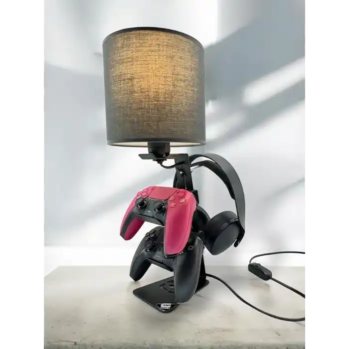 Dualsense Kulaklık Standı ve Masaüstü Ayarlanabilir RGB Kumandalı Masa Lambası Ps5 Xbox Ps4 Aksesuar