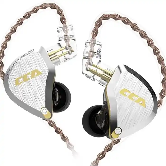 CCA C12 in Kulak Monitör Kulaklıklar 5BA 1DD Hibrid HiFi IEM Kulaklık Gürültü Izole Stereo Kablolu Kulakiçi Müzisyenler Audiophile Şarkıcılar DJ