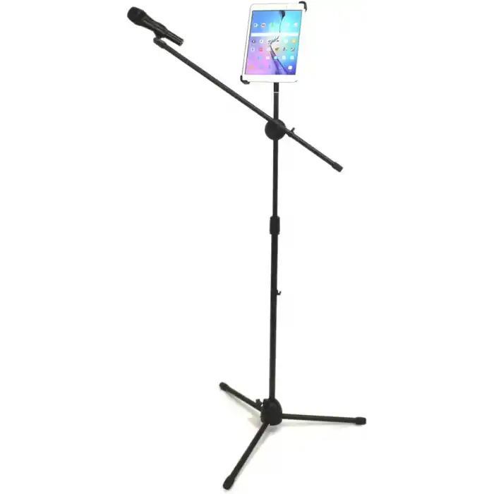 Tablet Tutuculu 360 Döner Profesyonel Metal Mikrofon Standı 140 cm - FC1077