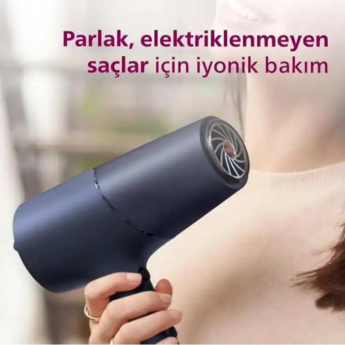 Philips Saç Kurutma Makinesi, ThermoShield Isı Koruması, 4 Kat İyonik Bakım, 110 km/s Hava Akışı,%20 Daha Hızlı Kurutma, 3 Isı ve 2 Hız Ayarı, Soğuk Hava Üfleme, 2300W Güçlü Performans, BHD510/10