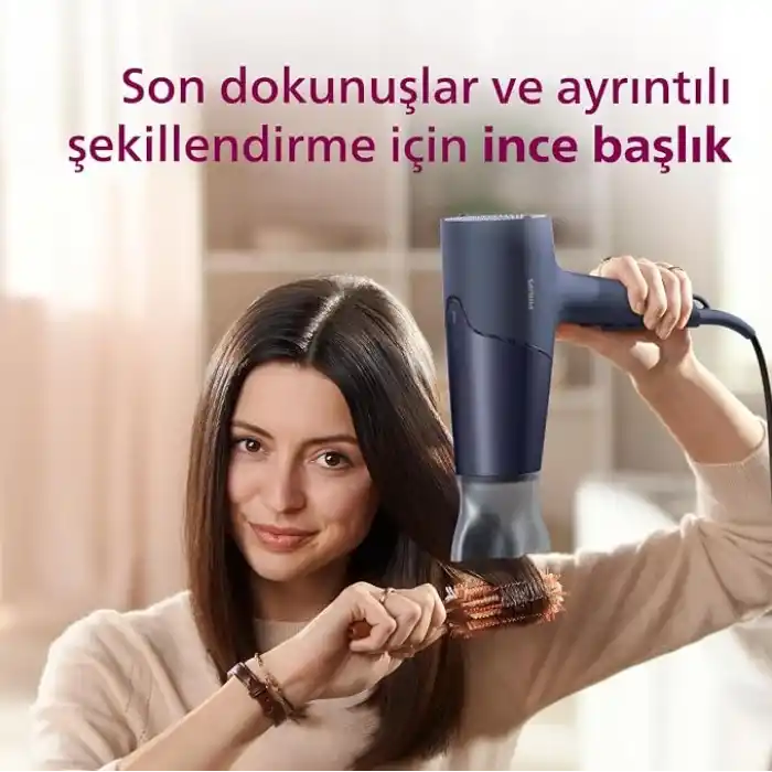 Philips Saç Kurutma Makinesi, ThermoShield Isı Koruması, 4 Kat İyonik Bakım, 110 km/s Hava Akışı,%20 Daha Hızlı Kurutma, 3 Isı ve 2 Hız Ayarı, Soğuk Hava Üfleme, 2300W Güçlü Performans, BHD510/10