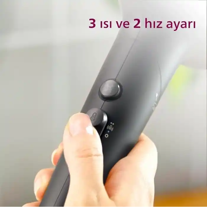 Philips Saç Kurutma Makinesi, ThermoShield Isı Koruması, 4 Kat İyonik Bakım, 110 km/s Hava Akışı,%20 Daha Hızlı Kurutma, 3 Isı ve 2 Hız Ayarı, Soğuk Hava Üfleme, 2300W Güçlü Performans, BHD510/10