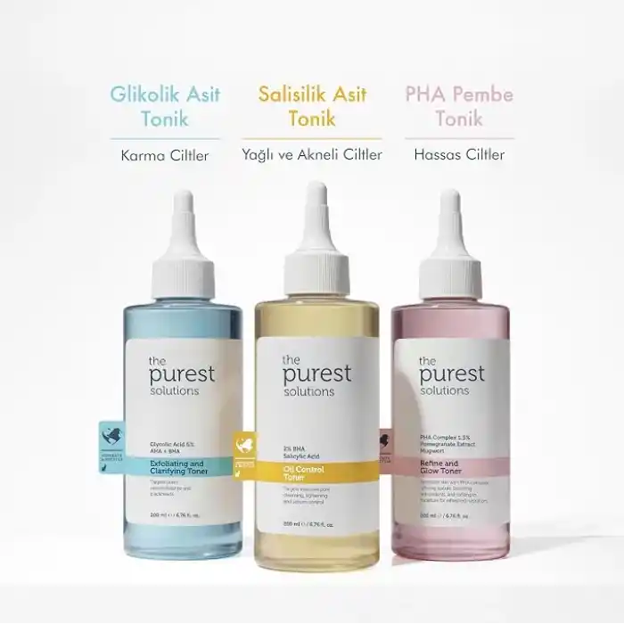 The Purest Solutions, Siyah Nokta ve Gözenek Görünümü Önlemeye Yardımcı Salisilik Asit Tonik,Yağlı Ve Karma Cilt, 200 ml
