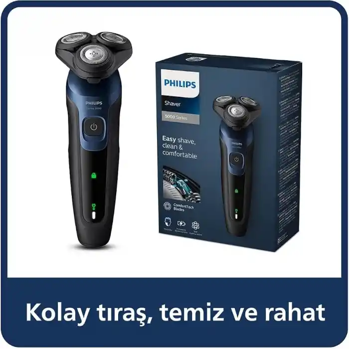 Philips 5000 Serisi Tıraş Makinesi S5445/03, Sinekkaydı Tıraş, Islak ve Kuru Kullanım