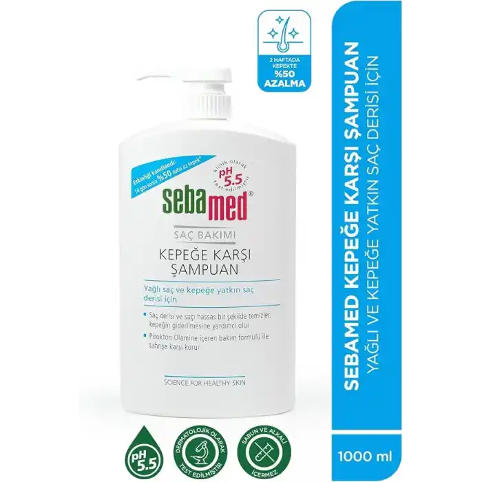 Sebamed Kepek Karşıtı Pirokton Olamin İçerikli Yağlanma Önleyici Etkili Şampuan 1000 ml