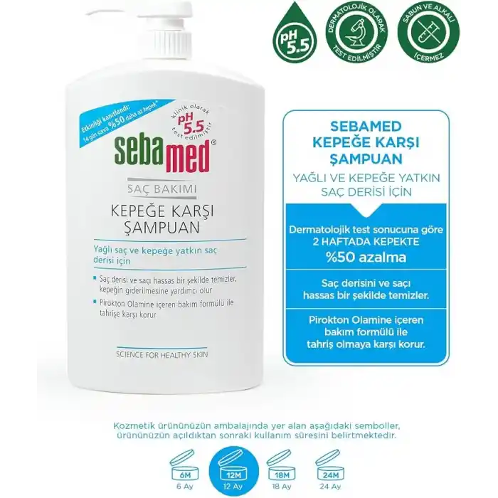 Sebamed Kepek Karşıtı Pirokton Olamin İçerikli Yağlanma Önleyici Etkili Şampuan 1000 ml