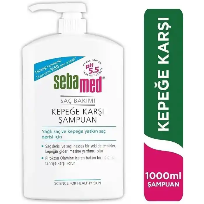 Sebamed Kepek Karşıtı Pirokton Olamin İçerikli Yağlanma Önleyici Etkili Şampuan 1000 ml