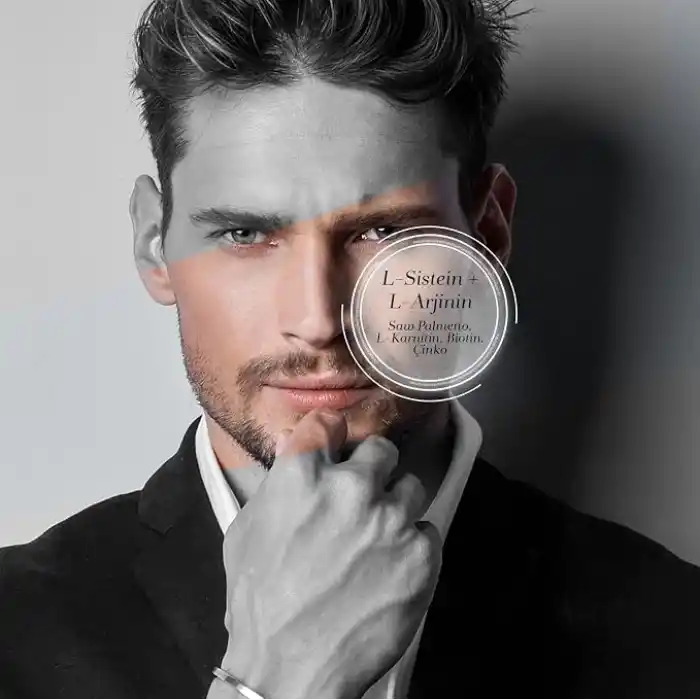 Bioxcin Men’s Hair Tablet – L-Arginin, Cüce Palmiye, L-Karnitin, Biotin ve Çinko İçeren Erkeklere Özel Saç, Cilt ve Tırnak Destek Tableti – 30 Tablet – Vegan