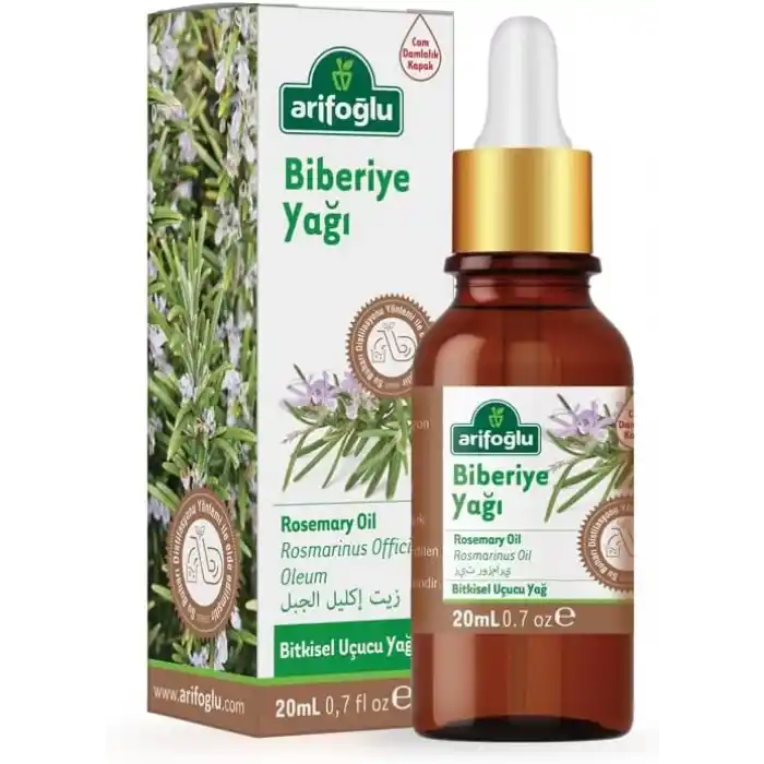 Arifoğlu Biberiye Yağı 20ml%100 Saf Yağ – Saç Bakımı ve Saç Güçlendirici Etki İçin | Arifoğlu Rosemary Oil 20ml 100% Pure – Hair Care and Strengthening Effect