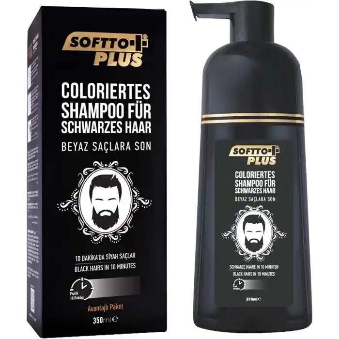 SOFTTO PLUS BLACK HAIR SHAMPOO SİYAHLAŞTIRICI ŞAMPUAN 350ML