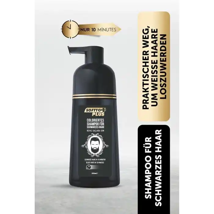 SOFTTO PLUS BLACK HAIR SHAMPOO SİYAHLAŞTIRICI ŞAMPUAN 350ML