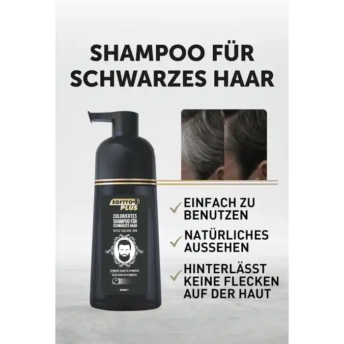 SOFTTO PLUS BLACK HAIR SHAMPOO SİYAHLAŞTIRICI ŞAMPUAN 350ML