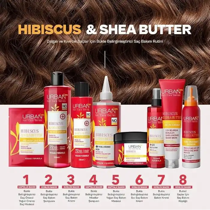 Urban Care Hibiscus & Shea Butter Kıvırcık ve Dalgalı Saçlara Özel Saç Kremi 250ml