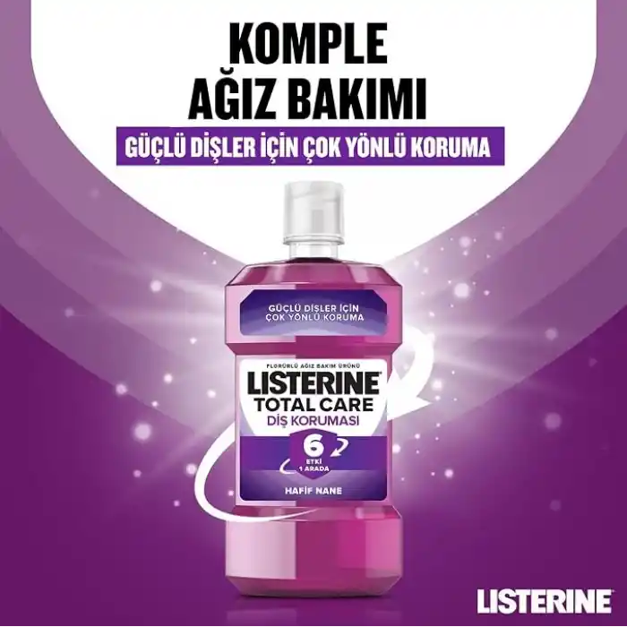 Listerine Total Care Hafif Nane Ağız Bakım Suyu, 1L,