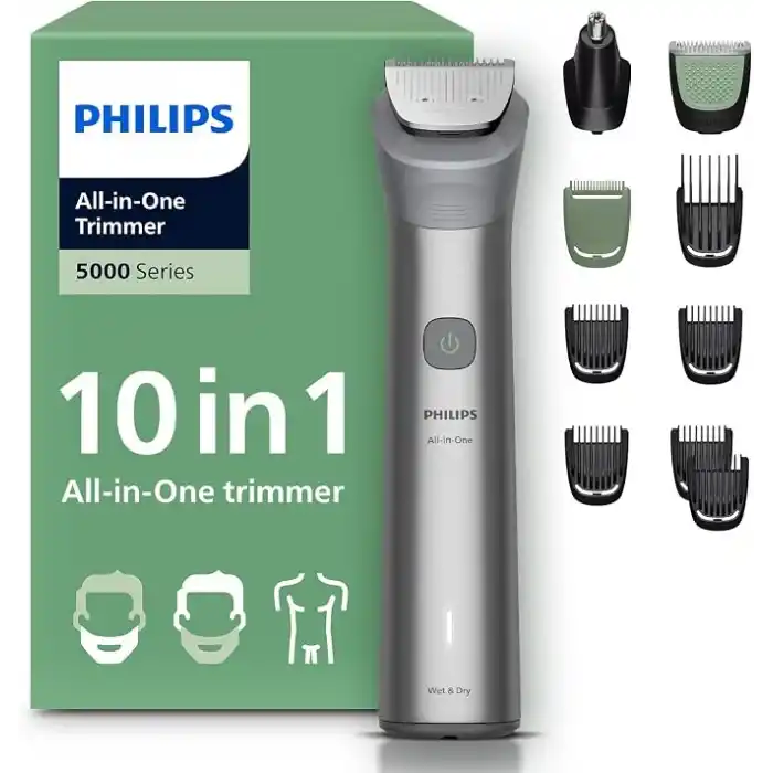 Philips 5000Serisi 10in1, Erkek Bakım Seti,Yüz/Saç/Vücut/Sakal Tıraş Makinesi, Islak&Kuru, MG5922/15
