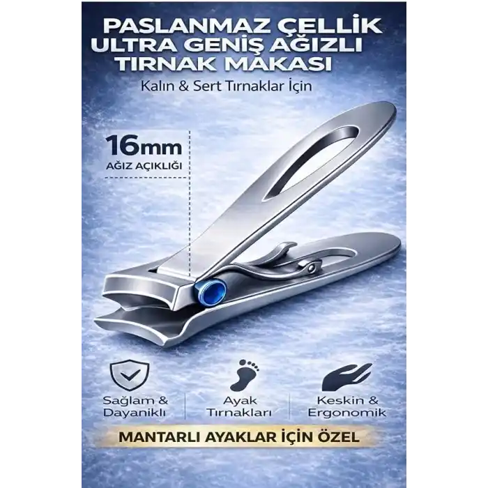 Ultra Geniş Ağızlı Paslanmaz Çelik Kalın ve Sert Tırnaklar İçin Profesyonel Pens Makas