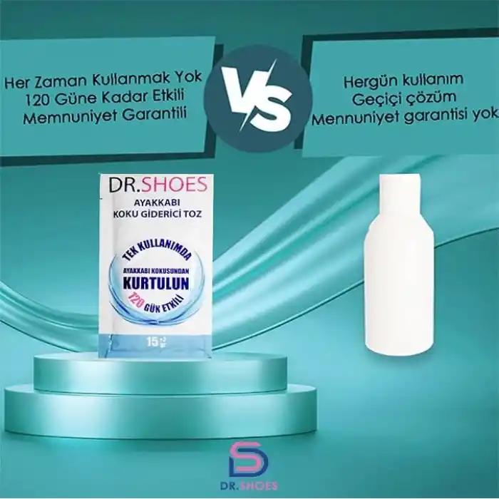 DR.SHOES 10 Adet Ayak Koku Giderici - Ayakkabı Koku Giderici Toz 120 Gün Etkili - DR.SHOES ile Ayak Kokusuna Elveda Deyin