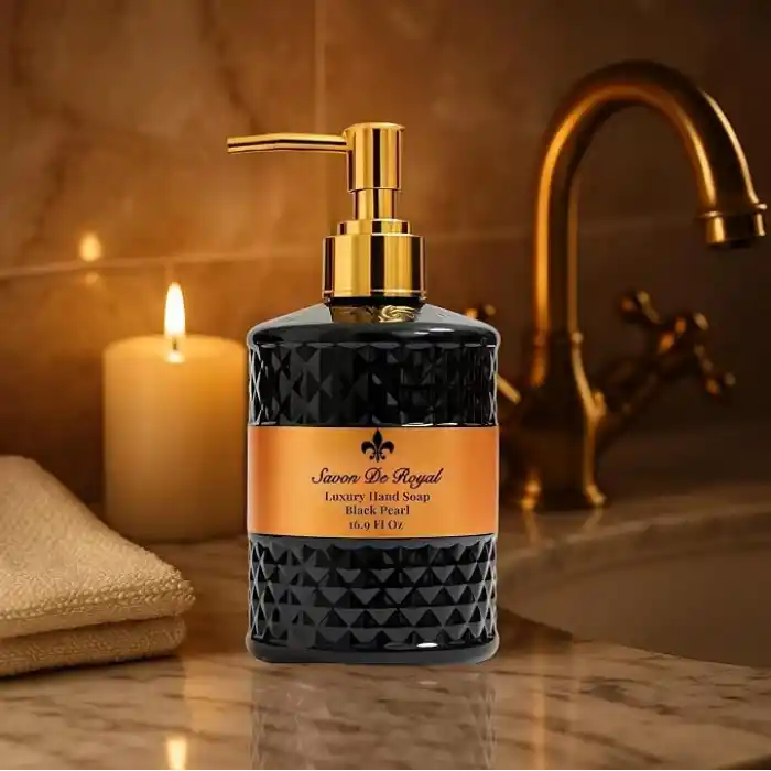 Savon de Royal Luxury Vegan Sıvı Sabun Black Pearl 500 ml, Portakal, Vanilya