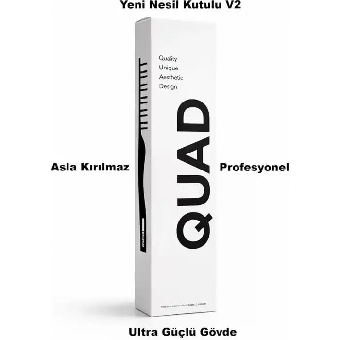 QUAD Mucizevi Tarak, Bukle Belirginleştirici ve Hacim Verici, Islak ve Kuru Saç için, Unisex Profesyonel Saç Tarağı