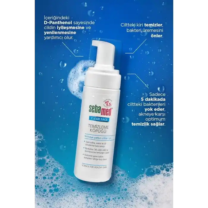 Sebamed Sivilceye Yatkın Yağlı Ciltler İçin Etkili Siyah Nokta Karşıtı Yüz Temizleme Köpüğü 150 ml