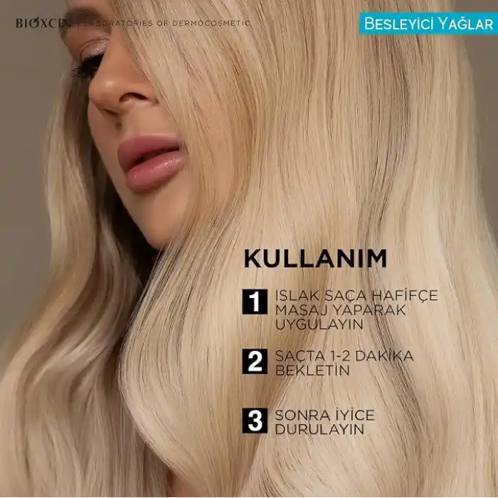 Bioxcin Besleyici Yağlar Şampuan 3 x 300 ml – Kuru ve Yıpranmış Saçlar İçin, 9 Çiçek Yağı, Pantenol ve BioComplex B11 İçerikli, Sülfatsız
