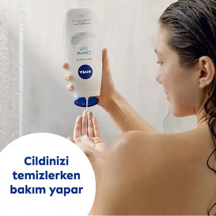 NIVEA Creme Soft Kremsi Dokunuş Banyo ve Duş Jeli 500 ml, Pro-Vitamin,Badem Yağı, Nemlendirme