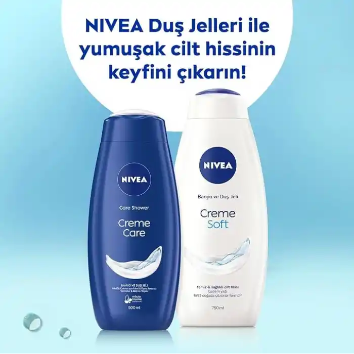 NIVEA Creme Soft Kremsi Dokunuş Banyo ve Duş Jeli 500 ml, Pro-Vitamin,Badem Yağı, Nemlendirme